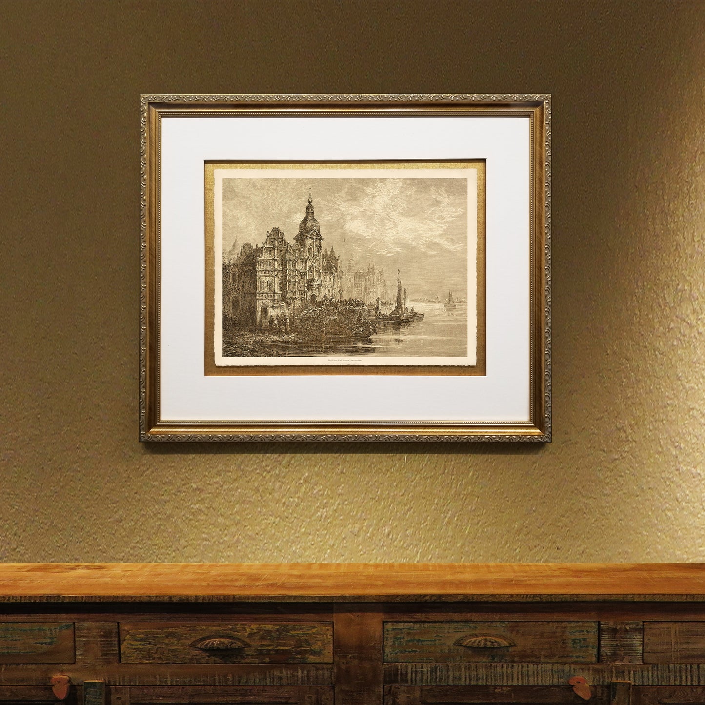The Little Fish-Haven, Amsterdam Framed Fine Art Prints Gifts Antique Europe Wall Art