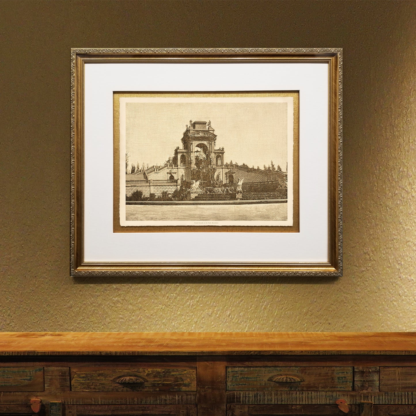 Grand Cacade in the Park, Barcelona Framed Fine Art Prints Gifts Antique Europe Wall Art