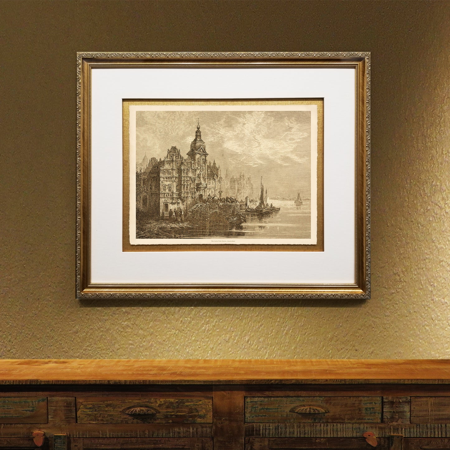 The Little Fish-Haven, Amsterdam Framed Fine Art Prints Gifts Antique Europe Wall Art