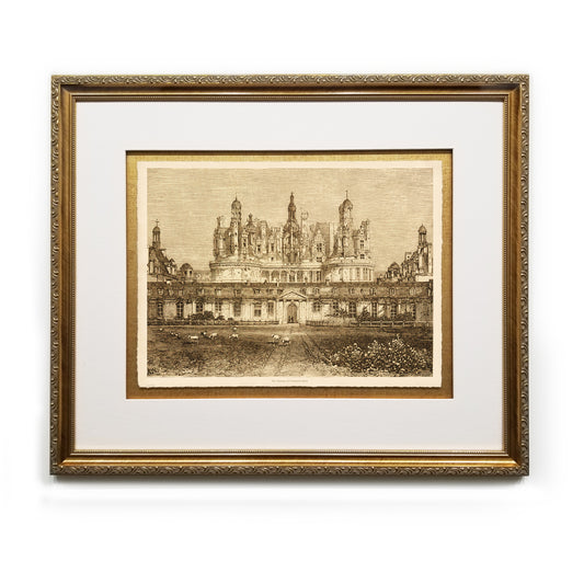 The Chateau of Chambord Back Framed Fine Art Prints Gifts Antique Europe Wall Art