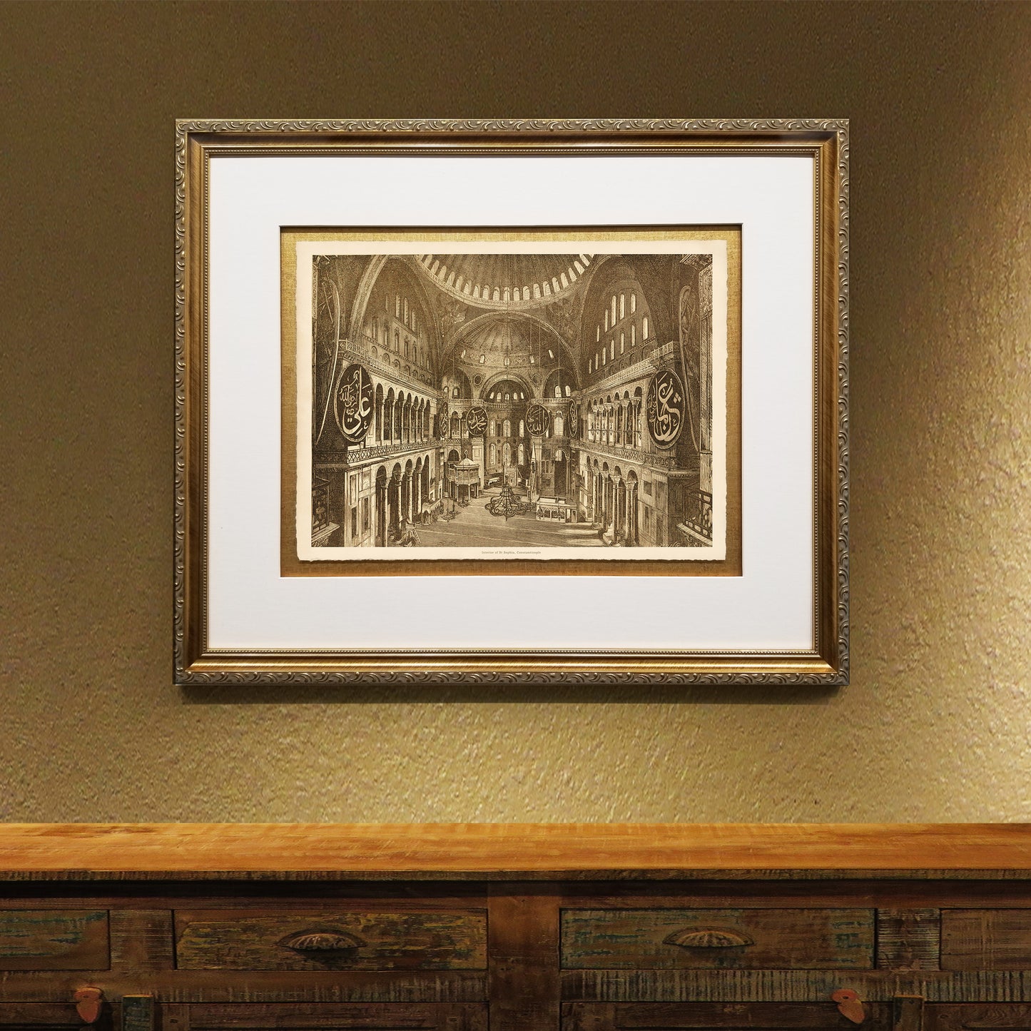 Interior of St Sophia, Constantinople Framed Fine Art Prints Gifts Antique Europe Wall Art