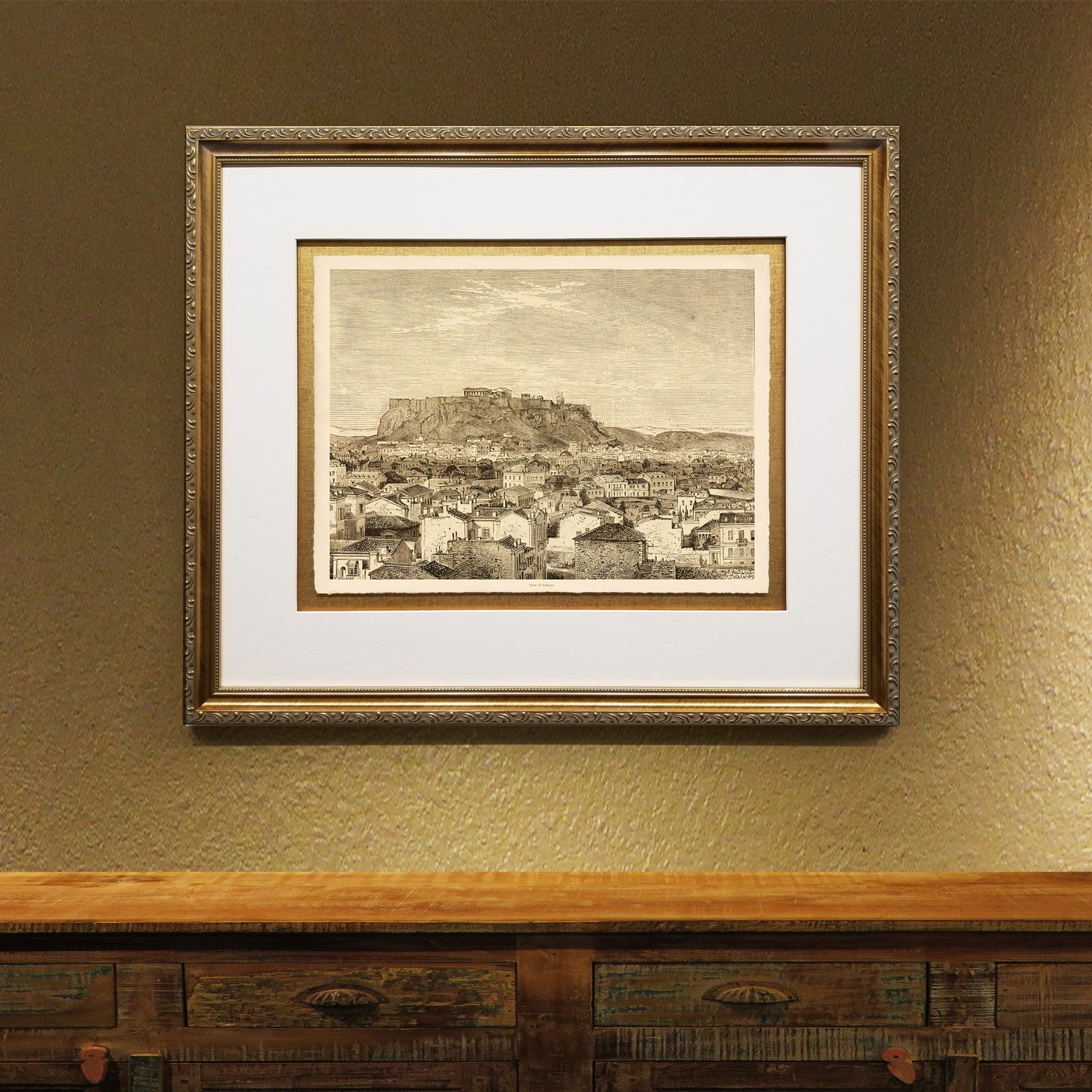 View of Athens Framed Fine Art Prints Gifts Antique Europe Wall Art