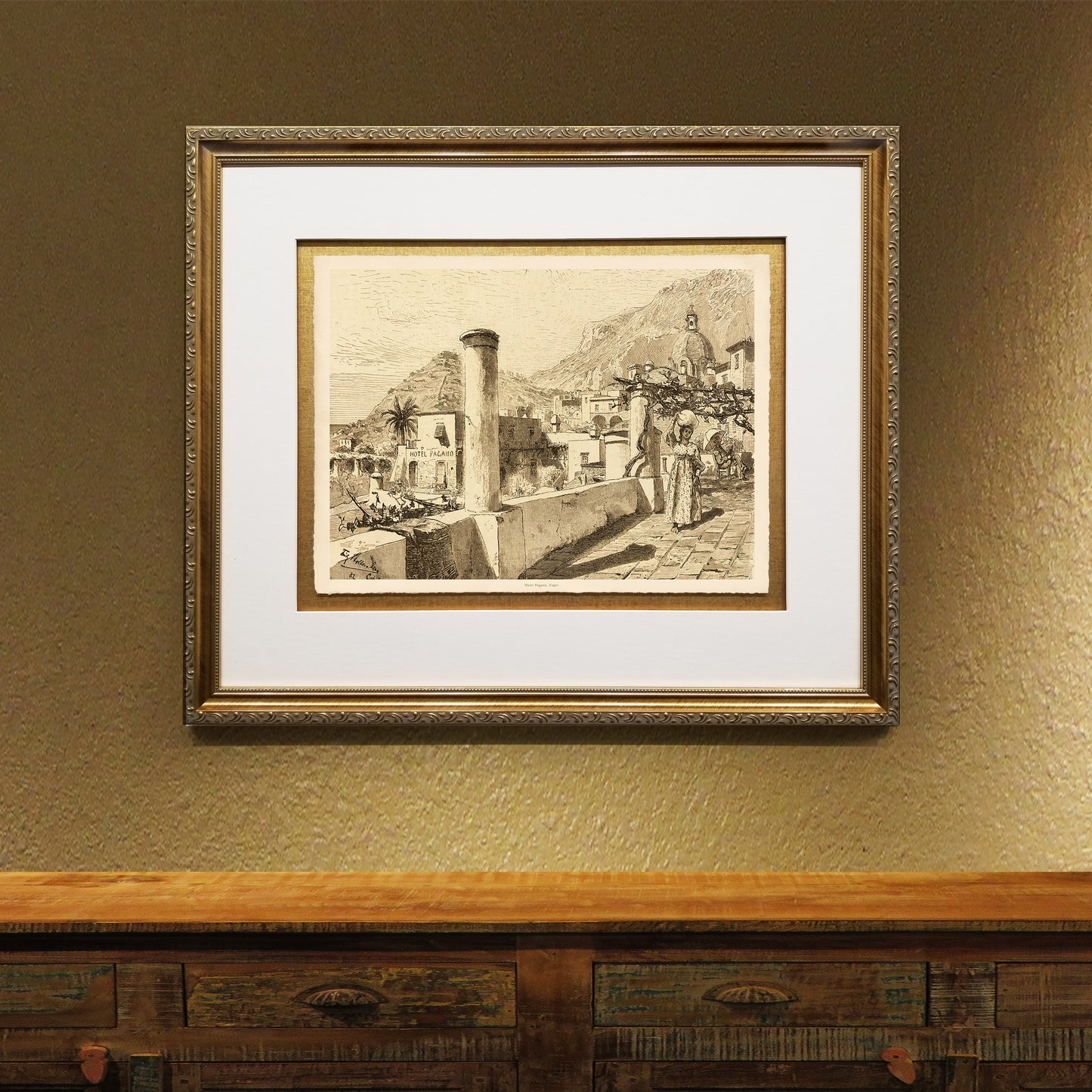 Hotel Pagano, Capri Framed Fine Art Prints Gifts Antique Europe Wall Art