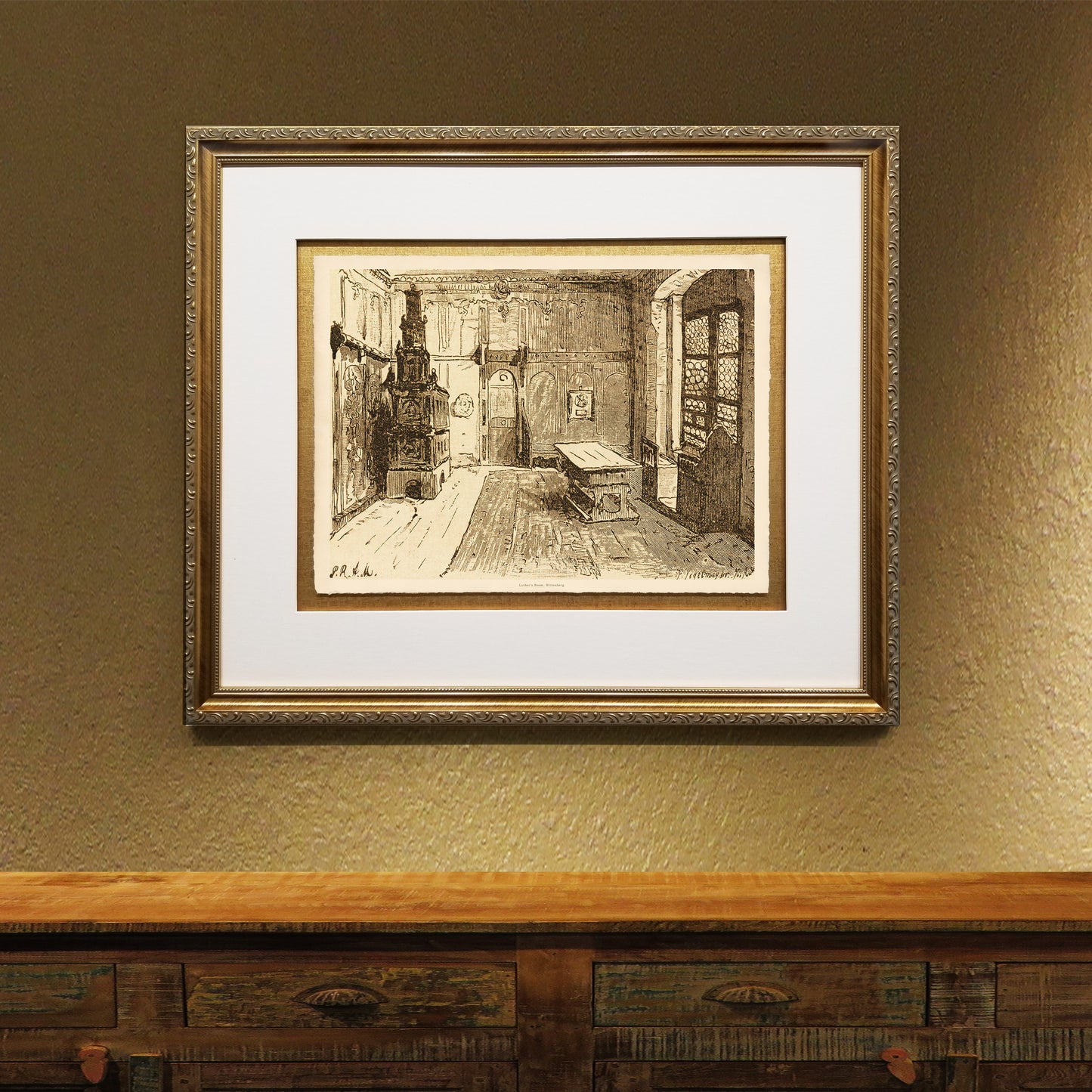 Luther's Room, Wittenberg Framed Fine Art Prints Gifts Antique Europe Wall Art